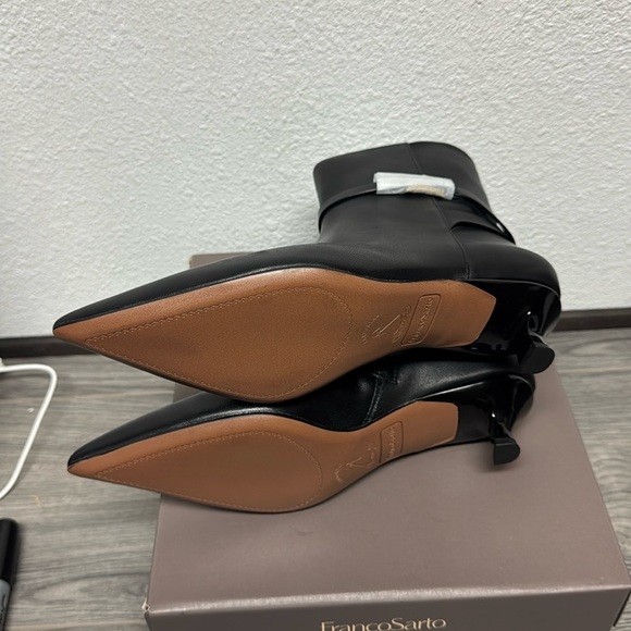 Franco Sarto Marnie Ankle Boot In Black Leather - Picture 3 of 8